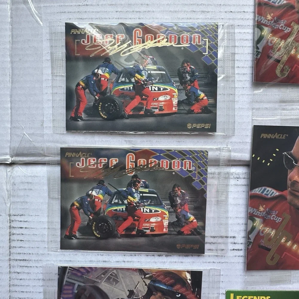 Pinnacle Jeff Gordon Trading Card Lot New Sealed 1997 Series 1 2 3 Car Keychain